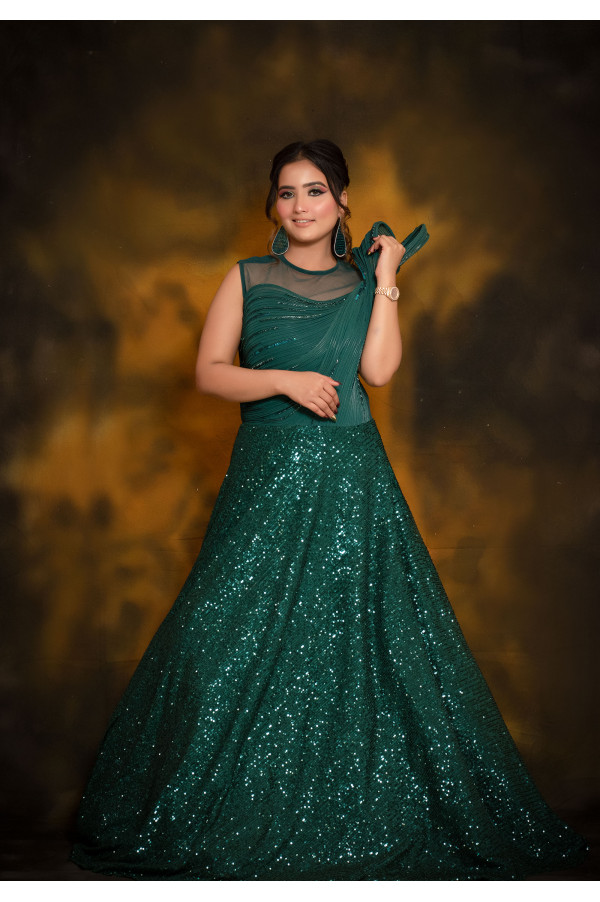 Green Gown on Rent