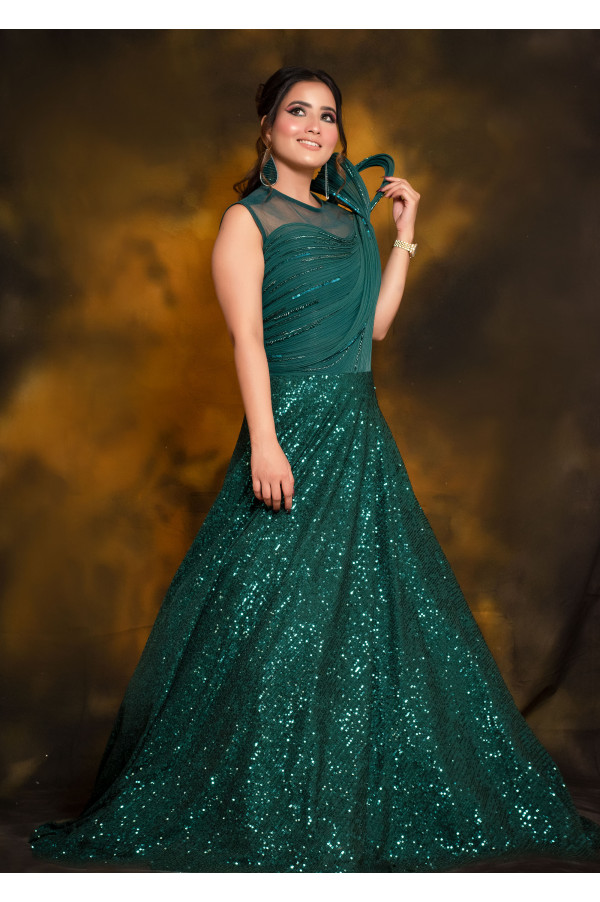 Green Gown on Rent