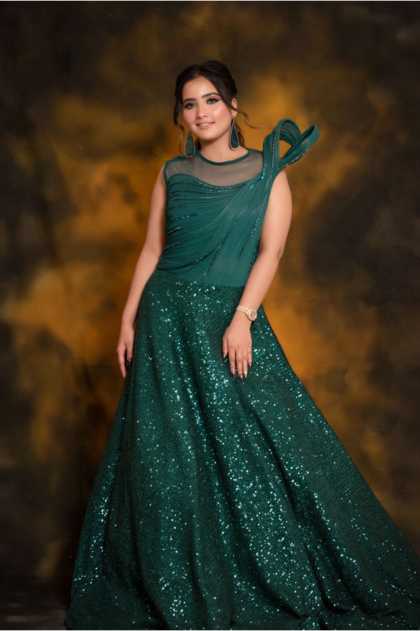 Green Gown on Rent