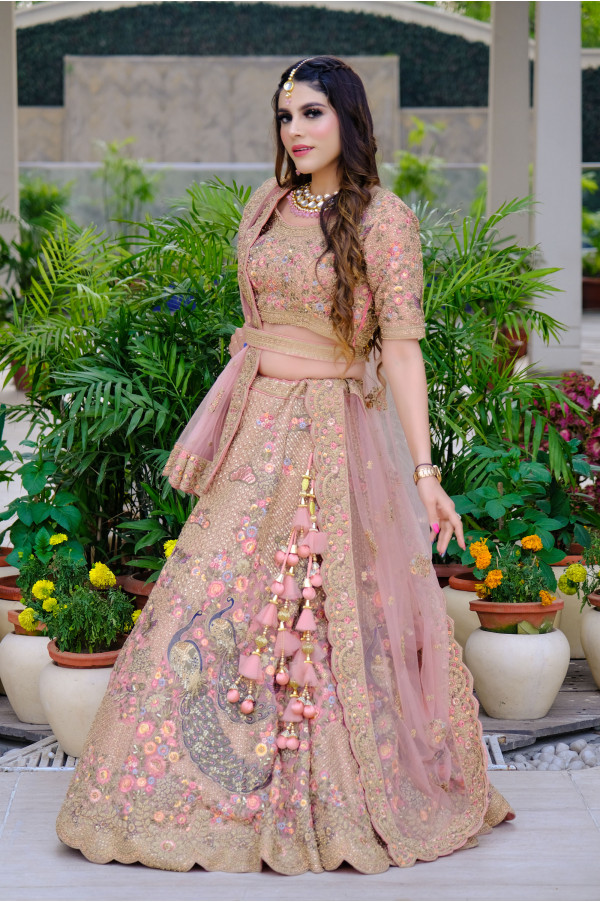 Peach  Lehenga on Rent