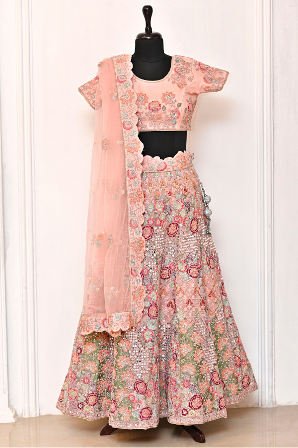 Pink Lehenga on Rent L-276