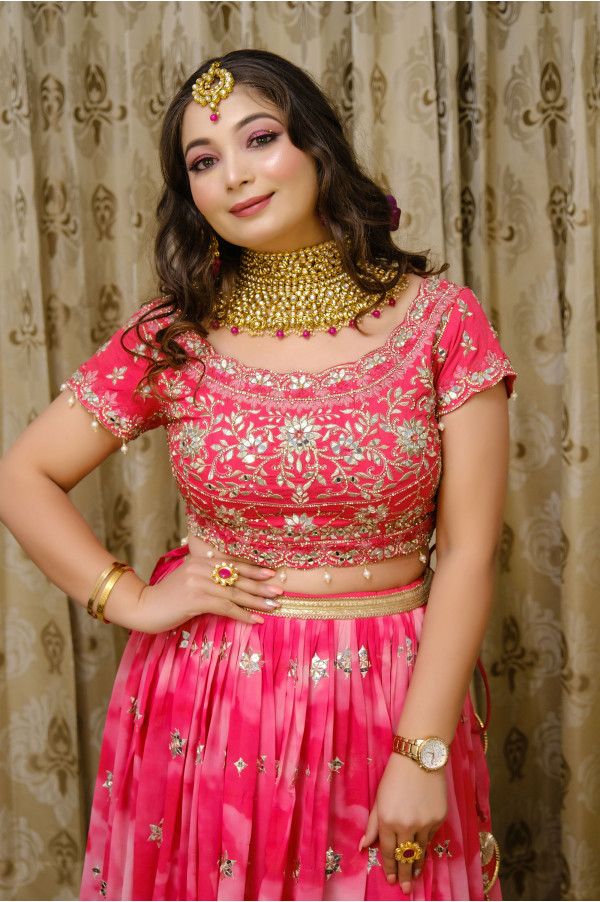 Pink Lehenga on Rent