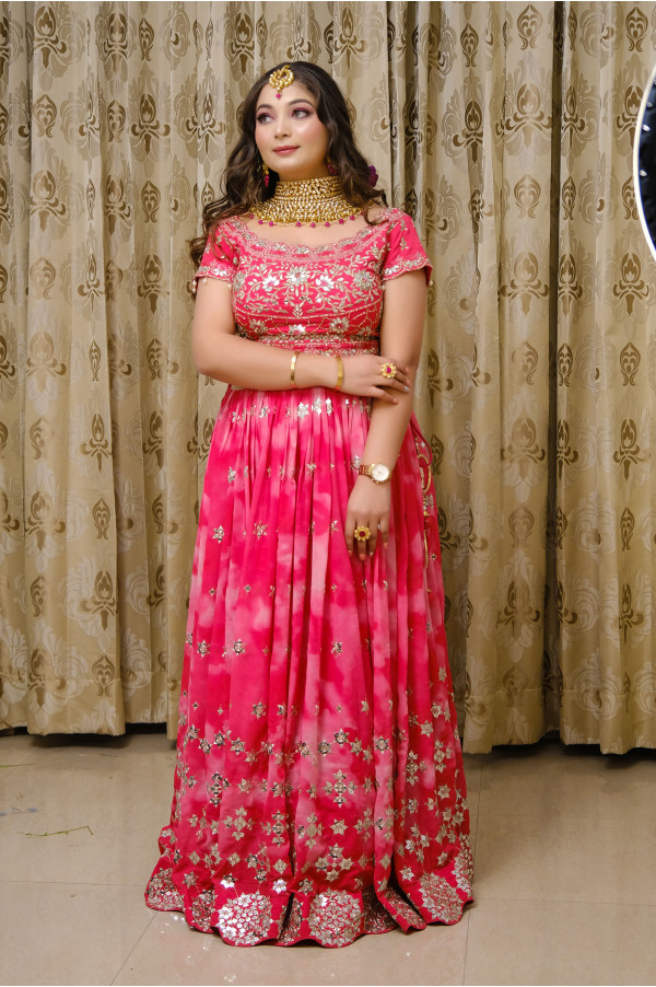 Pink Lehenga on Rent