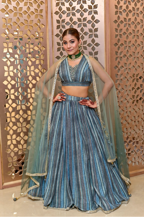 Blue Lehenga on Rent