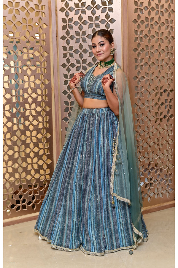 Blue Lehenga on Rent