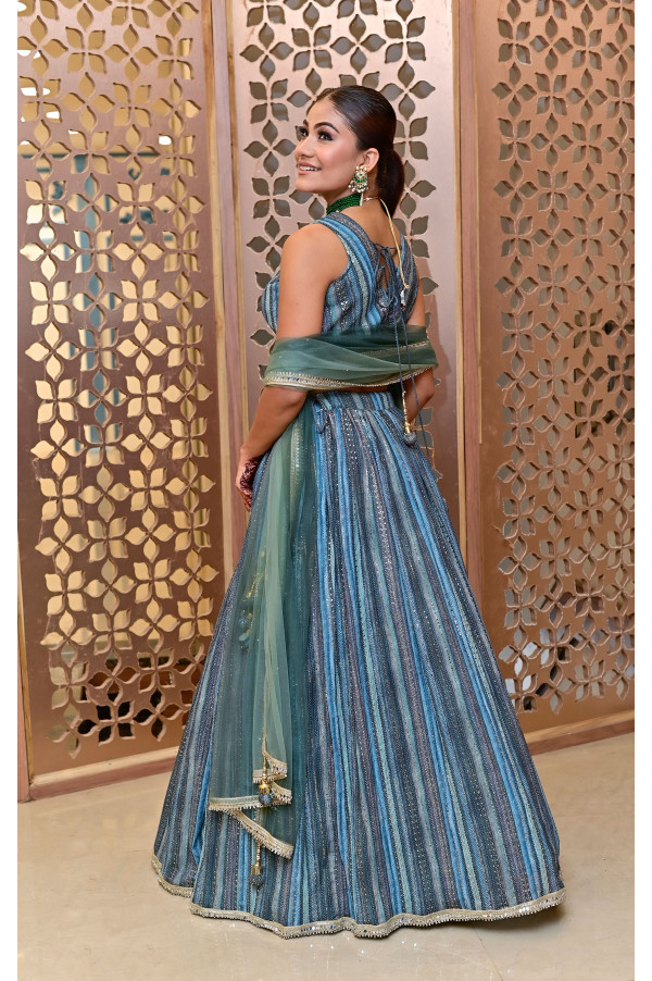 Blue Lehenga on Rent