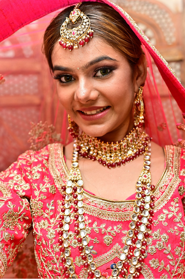 Pink Bridal Lehenga on Rent